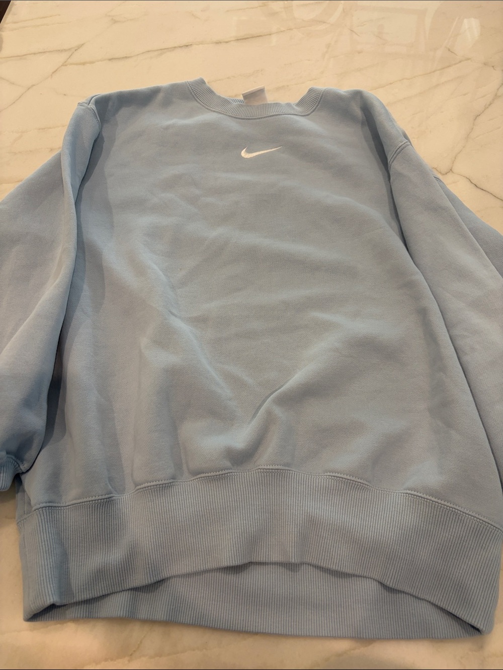 Nike Baby Blue Crewneck Sweatshirt with White Swoosh